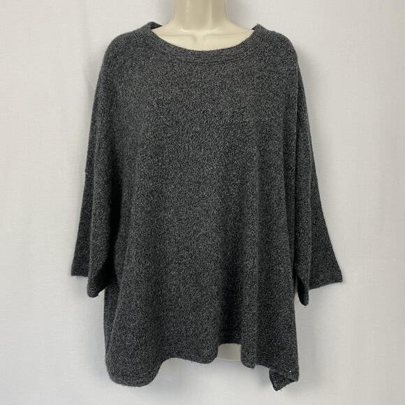 Peruvian Connection Royal Alpaca Sweater Womens XL Gray Oversized Boxy Cozy - Picture 3 of 13